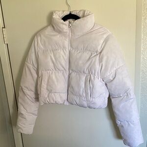Charlotte Russe Women's Cream Puffer Jacket